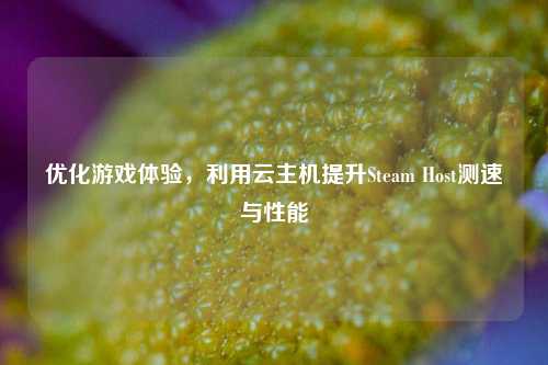 优化游戏体验，利用云主机提升Steam Host测速与性能