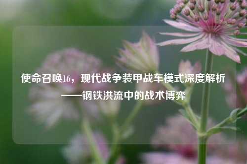 使命召唤16，现代战争装甲战车模式深度解析——钢铁洪流中的战术博弈