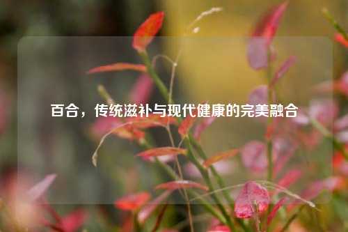 百合，传统滋补与现代健康的完美融合