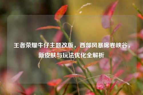 王者荣耀牛仔主题改版,西部风暴席卷峡谷,新皮肤与玩法优化全解析