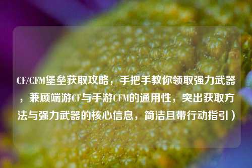 CF/CFM堡垒获取攻略,手把手教你领取强力武器,兼顾端游CF与手游CFM的通用性,突出获取方法与强力武器的核心信息,简洁且带行动指引)