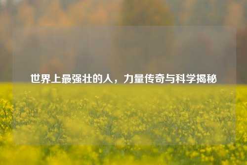 世界上最强壮的人，力量传奇与科学揭秘