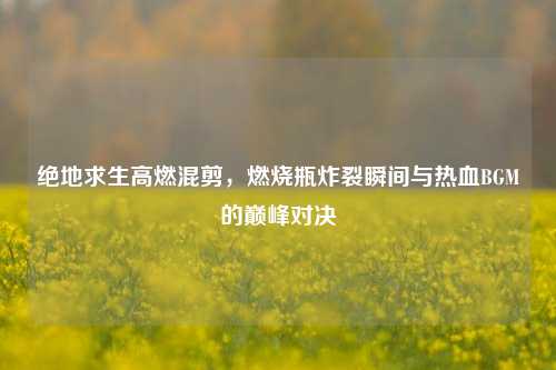 绝地求生高燃混剪，燃烧瓶炸裂瞬间与热血BGM的巅峰对决