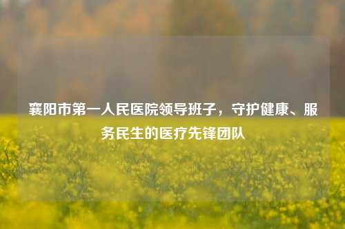 襄阳市第一人民医院领导班子,守护健康、服务民生的医疗先锋团队