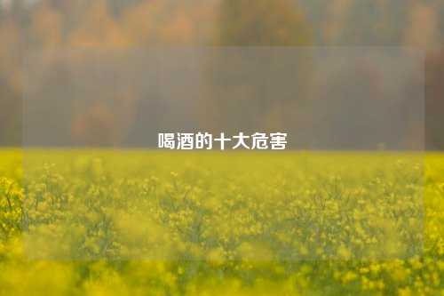 喝酒的十大危害