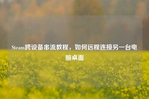 Steam跨设备串流教程,如何远程连接另一台电脑桌面