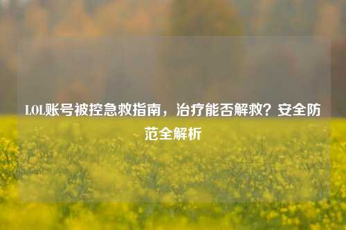 LOL账号被控急救指南,治疗能否解救?安全防范全解析