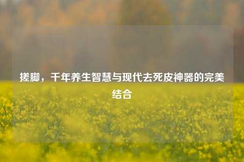 搓脚,千年养生智慧与现代去死皮神器的完美结合