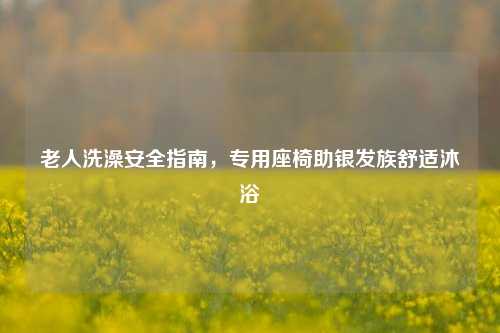 老人洗澡安全指南，专用座椅助银发族舒适沐浴