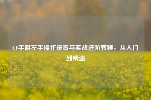 CF手游左手操作设置与实战进阶教程，从入门到精通