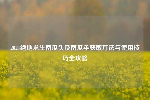 2021绝地求生南瓜头及南瓜伞获取方法与使用技巧全攻略