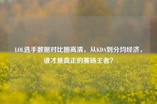 LOL选手数据对比图高清，从KDA到分均经济，谁才是真正的赛场王者？