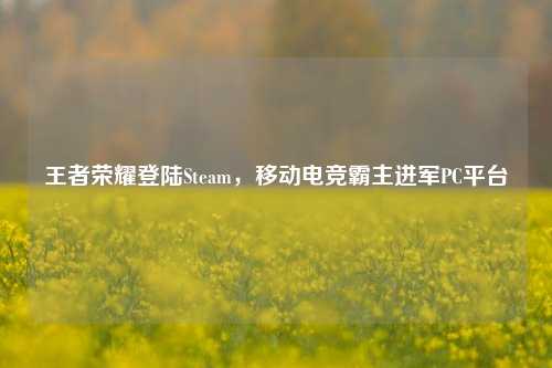 王者荣耀登陆Steam，移动电竞霸主进军PC平台