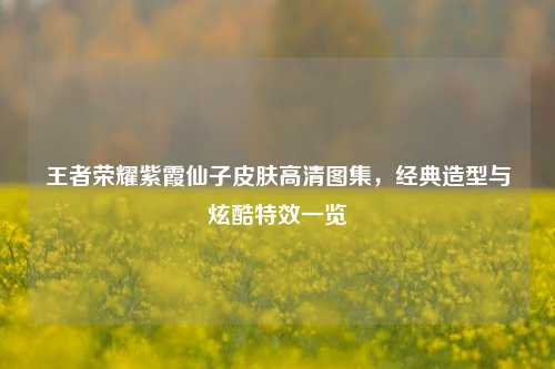 王者荣耀紫霞仙子皮肤高清图集,经典造型与炫酷特效一览