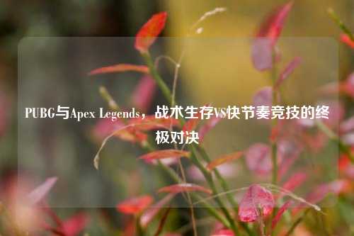 PUBG与Apex Legends，战术生存VS快节奏竞技的终极对决