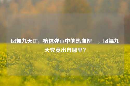 凤舞九天CF,枪林弹雨中的热血涅槃,凤舞九天究竟出自哪里?