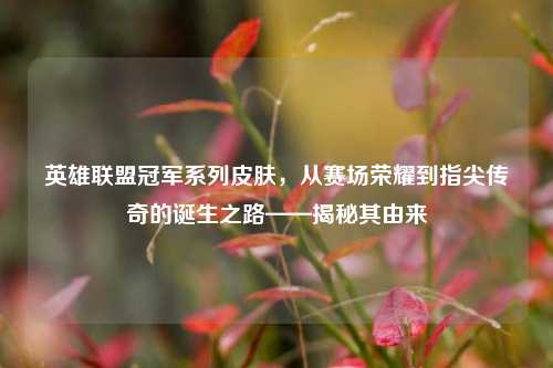 英雄联盟冠军系列皮肤,从赛场荣耀到指尖传奇的诞生之路——揭秘其由来