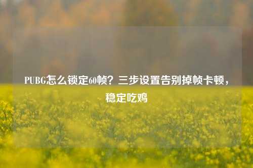 PUBG怎么锁定60帧？三步设置告别掉帧卡顿，稳定吃鸡