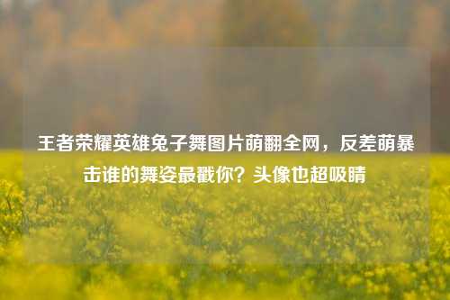 王者荣耀英雄兔子舞图片萌翻全网,反差萌暴击谁的舞姿最戳你?头像也超吸睛