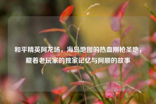和平精英阿龙场，海岛地图的热血刚枪圣地，藏着老玩家的独家记忆与阿顺的故事