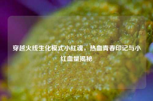 穿越火线生化模式小红魂，热血青春印记与小红血量揭秘