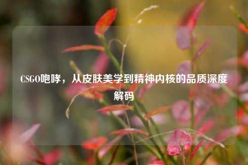CSGO咆哮,从皮肤美学到精神内核的品质深度解码