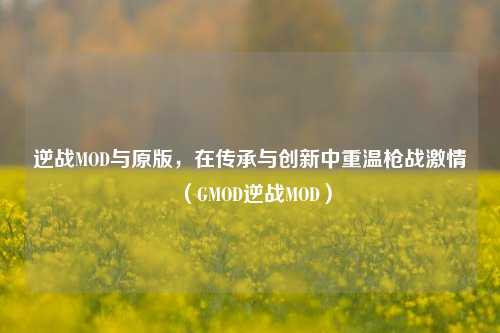 逆战MOD与原版,在传承与创新中重温枪战激情(GMOD逆战MOD)