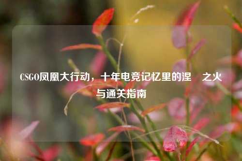 CSGO凤凰大行动，十年电竞记忆里的涅槃之火与通关指南