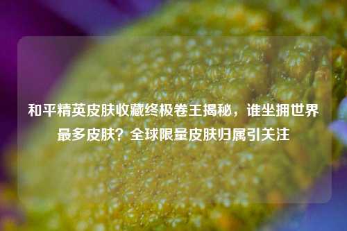 和平精英皮肤收藏终极卷王揭秘,谁坐拥世界最多皮肤?全球限量皮肤归属引关注