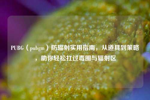 PUBG(pubgm)防辐射实用指南,从道具到策略,助你轻松扛过毒圈与辐射区