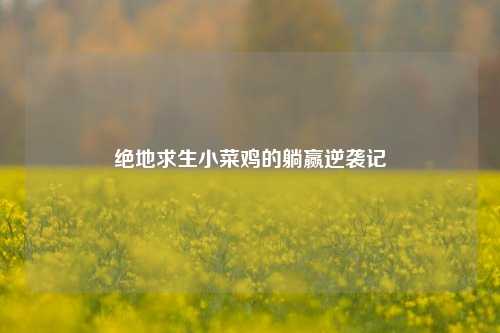 绝地求生小菜鸡的躺赢逆袭记