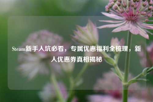 Steam新手入坑必看,专属优惠福利全梳理,新人优惠券真相揭秘