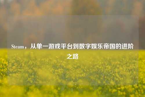 Steam,从单一游戏平台到数字娱乐帝国的进阶之路