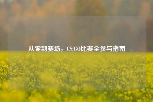 从零到赛场，CS:GO比赛全参与指南