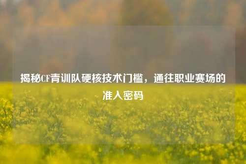 揭秘CF青训队硬核技术门槛,通往职业赛场的准入密码