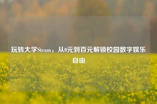 玩转大学Steam,从0元到百元解锁校园数字娱乐自由