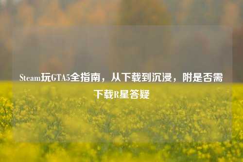 Steam玩GTA5全指南,从下载到沉浸,附是否需下载R星答疑