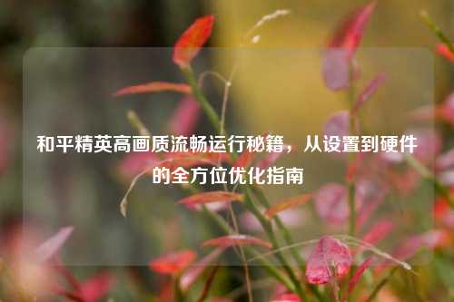 和平精英高画质流畅运行秘籍,从设置到硬件的全方位优化指南
