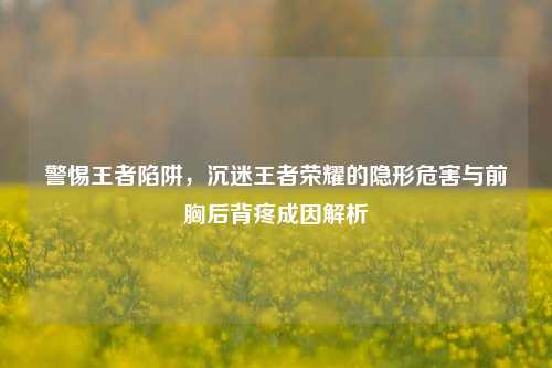 警惕王者陷阱,沉迷王者荣耀的隐形危害与前胸后背疼成因解析
