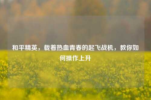和平精英，载着热血青春的起飞战机，教你如何操作上升
