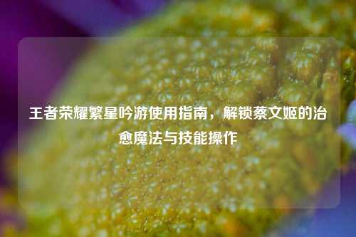 王者荣耀繁星吟游使用指南,解锁蔡文姬的治愈魔法与技能操作