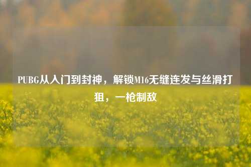 PUBG从入门到封神,解锁M16无缝连发与丝滑打狙,一枪制敌