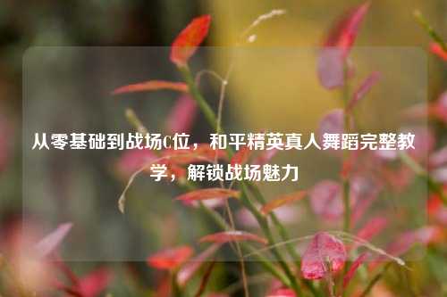 从零基础到战场C位，和平精英真人舞蹈完整教学，解锁战场魅力
