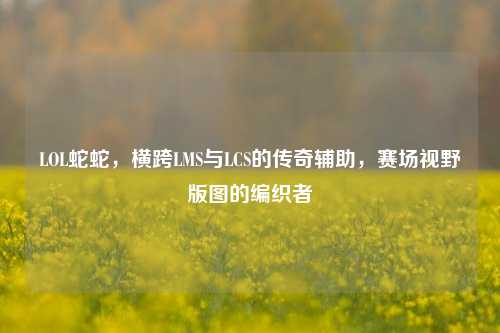 LOL蛇蛇,横跨LMS与LCS的传奇辅助,赛场视野版图的编织者