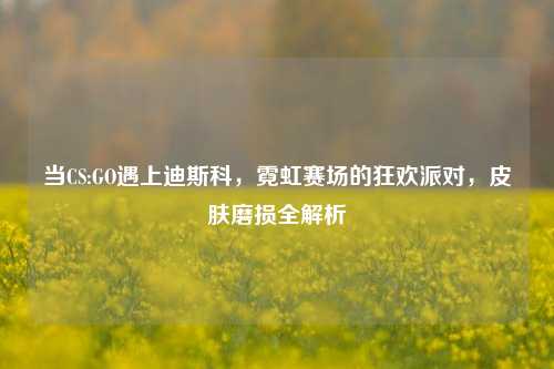 当CS:GO遇上迪斯科,霓虹赛场的狂欢派对,皮肤磨损全解析