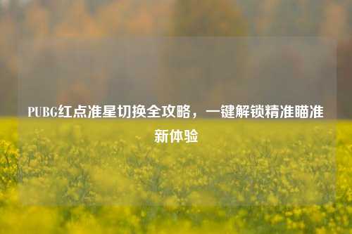 PUBG红点准星切换全攻略,一键解锁精准瞄准新体验