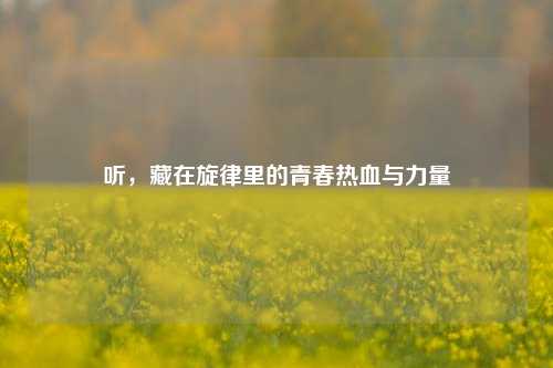 听,藏在旋律里的青春热血与力量