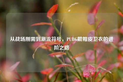 从战场刚需到潮流符号,PUBG戴帽皮卫衣的进阶之路