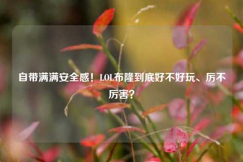 自带满满安全感!LOL布隆到底好不好玩、厉不厉害?
