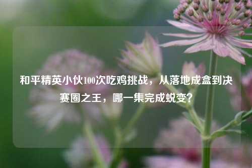 和平精英小伙100次吃鸡挑战,从落地成盒到决赛圈之王,哪一集完成蜕变?